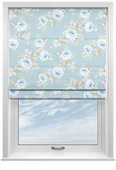 Shabby Chic by Rachel Ashwell Royal Bouquet, Blue - Twist&Fit Roman Blind